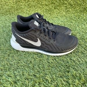 Nike FREE 5.0 Black/White/Dark Grey 806575-001 Women’s Running Shoes Size 8